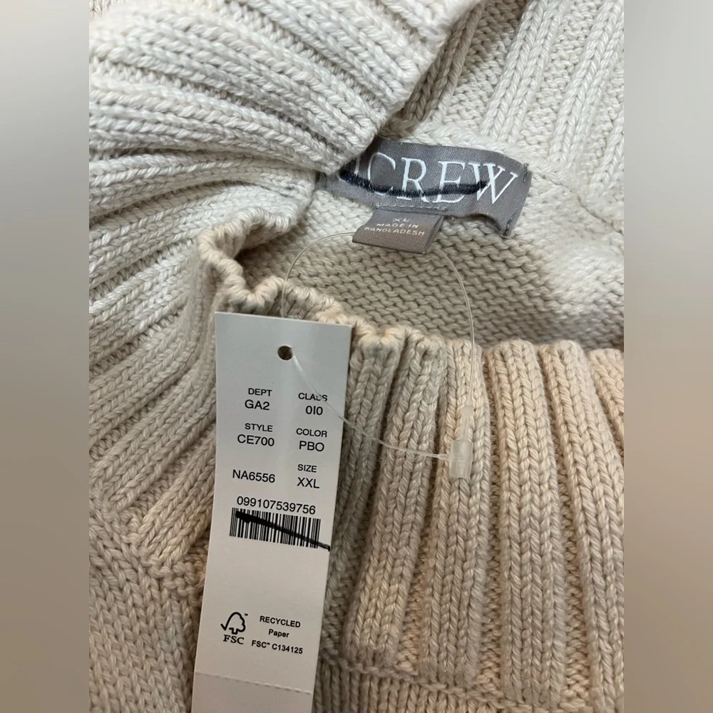 J.Crew Cotton turtleneck sweater in pale bone - Picture 6 of 10
